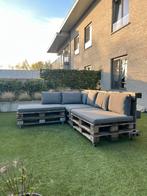 Palletten tuinset met kussens, Ophalen, Gebruikt, Tuinset