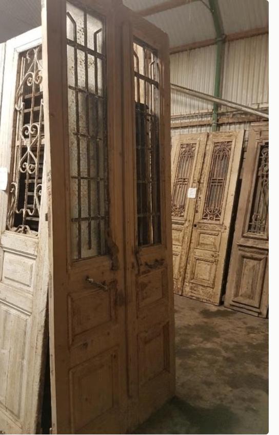 SPÉCIAL ! PORTE DOUBLE ANCIENNE 121 X 277 CM, Enlèvement