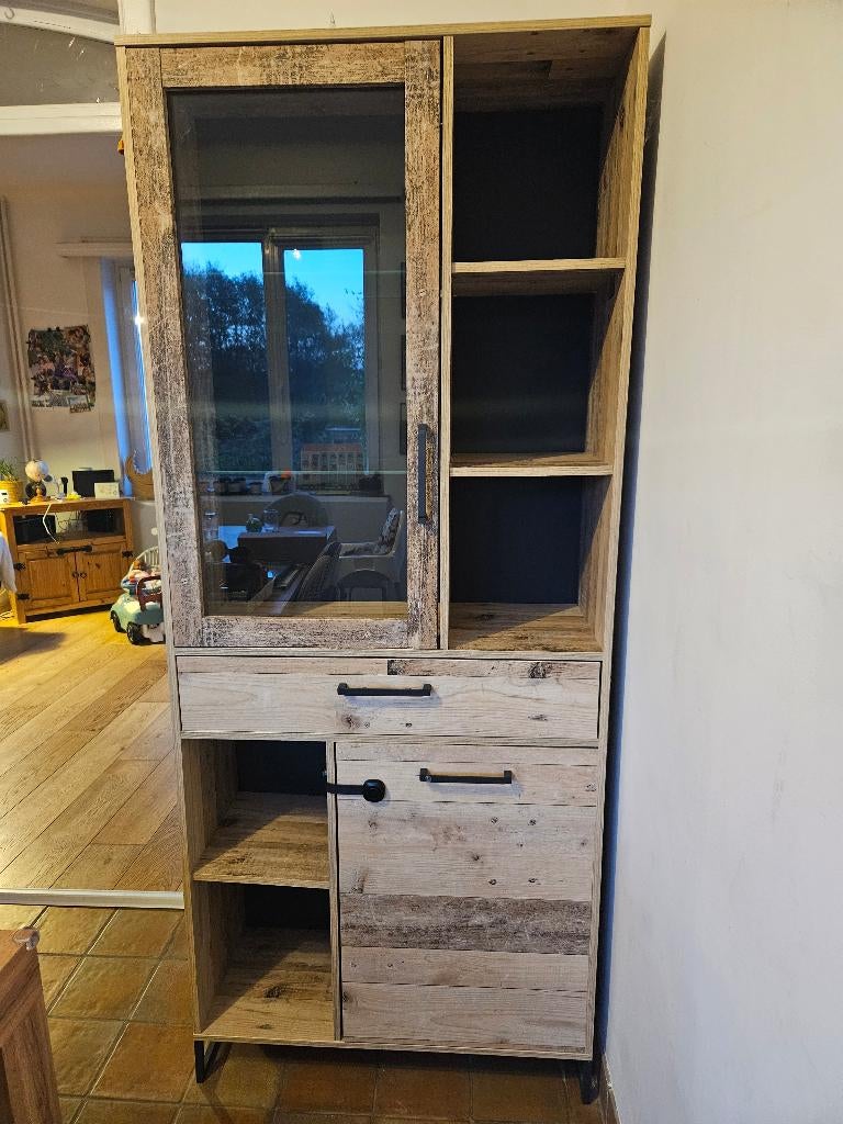 Vaisselier/buffet style industriel, Maison & Meubles, Enlèvement, Utilisé