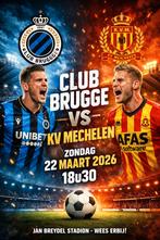 1 billet Club Brugge vs Kv Mechelen dimanche 22 mars 2026 à, Tickets & Billets