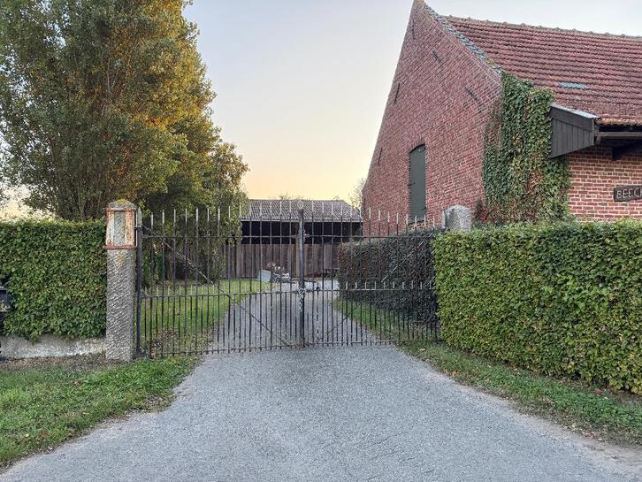Smeedijzeren poort herenhoeve, Tuin en Terras, Tuinhekken en Hekwerk, Gebruikt, Overige typen, IJzer, Met poort, Ophalen