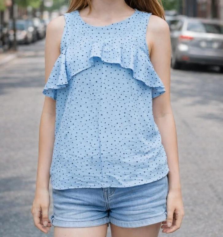 Zomerblouse voor meisjes van 14 jaar - Blauw - Nieuw, Kinderen en Baby's, Kinderkleding | Maat 164, Nieuw, Meisje, Shirt of Longsleeve