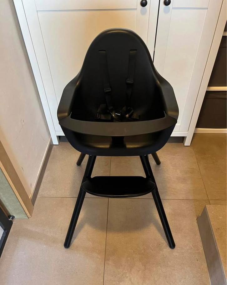 Eetstoel baby Childhome Eetstoel Evolu 2 Zwart, Kinderen en Baby's, Kinderstoelen, Zo goed als nieuw, Ophalen