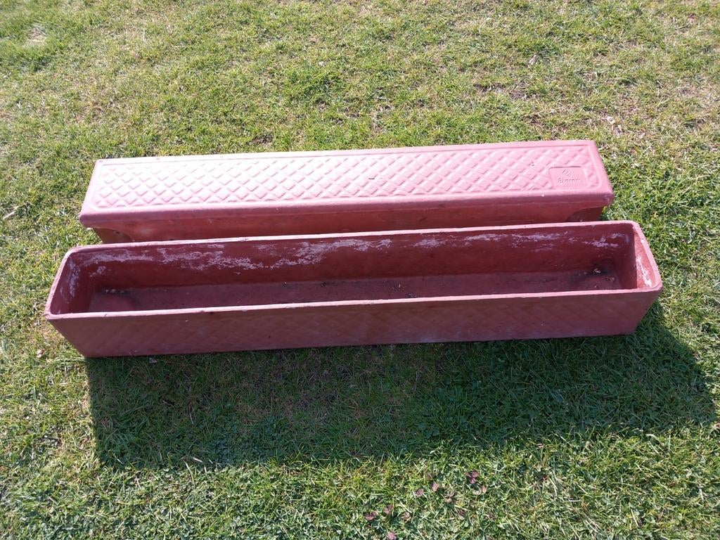 2 grote stenen bloembakken, Tuin en Terras, Ophalen