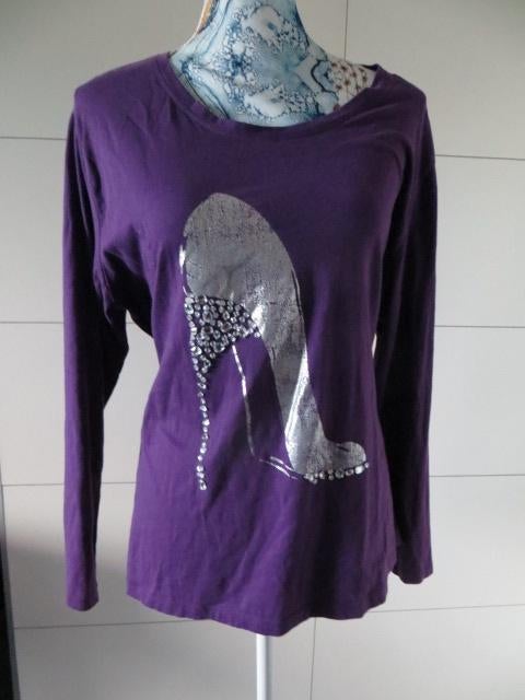 Paarse dames blouse / shirt met pump - XL -- Vogele, Charles vogele, Paars, Maat 46/48 (XL) of groter, Ophalen of Verzenden