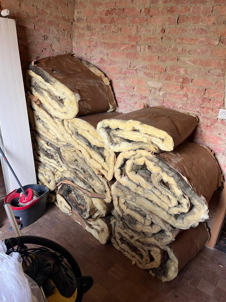 Steenwol 100mm dik 30M^2, Doe-het-zelf en Bouw, Isolatie en Afdichting, Ophalen, Gebruikt, Steenwol, 15 m² of meer