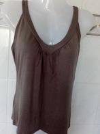 nieuw bruin topje met diepe hals , mt S, Kleding | Dames, Topjes, Ophalen of Verzenden, Nieuw, Maat 36 (S), Bruin