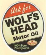 Wolf's Head Motor Oil sticker #1, Motoren, Verzenden