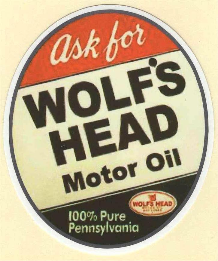 Wolf's Head Motor Oil sticker #1, Motoren, Accessoires | Stickers, Verzenden