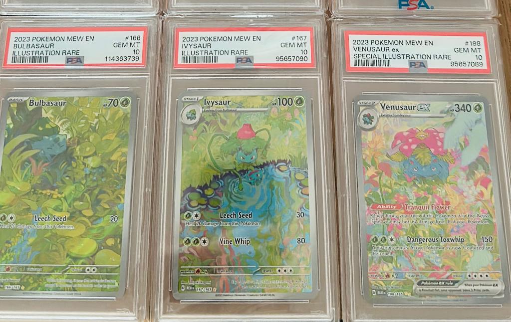 Bulbasaur, Ivysaur, Venusaur PSA10, Ophalen of Verzenden, Nieuw, Meerdere kaarten, Foil