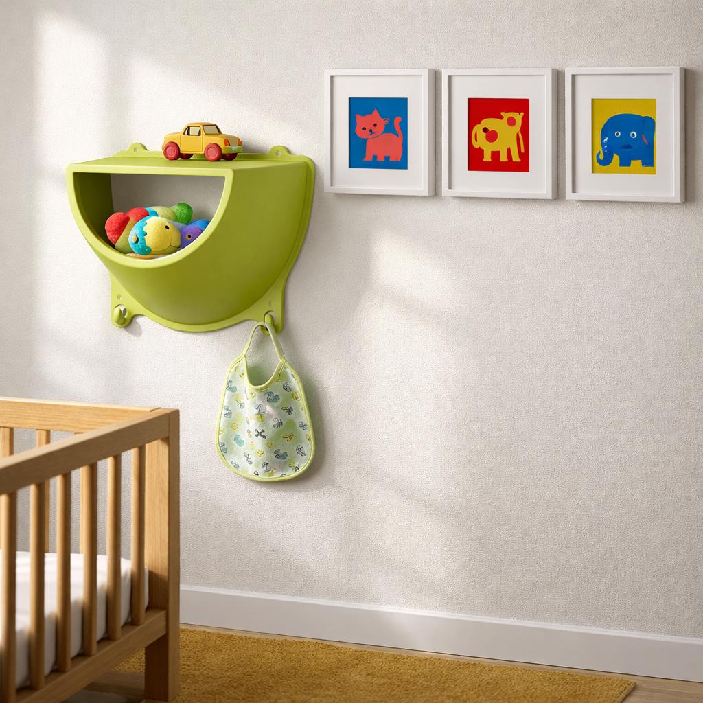 IKEA KROKIG étagère murale enfant vintage vert lime, Enlèvement ou Envoi, Comme neuf, Décoration murale