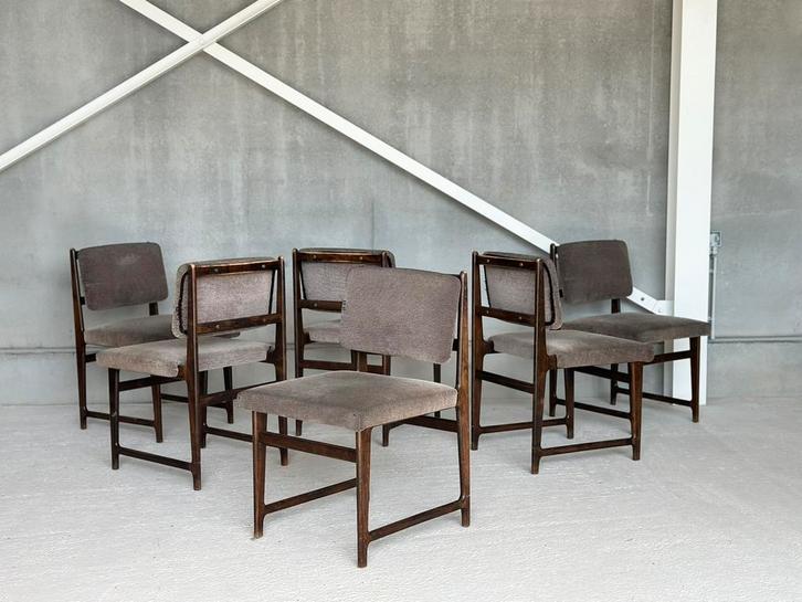 Set Scandinavische eetkamerstoelen, Antiquités & Art, Antiquités | Meubles | Chaises & Canapés, Enlèvement