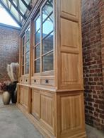 Eiken buffetkast/vitrinekast GRATIS LEVERING, Huis en Inrichting, Kasten | Buffetkasten, Ophalen, Met deur(en), 200 cm of meer