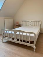Antieke stijl bed incl lattenbodem en matras, Huis en Inrichting, Slaapkamer | Bedden, Ophalen, Gebruikt, Wit, 140 cm