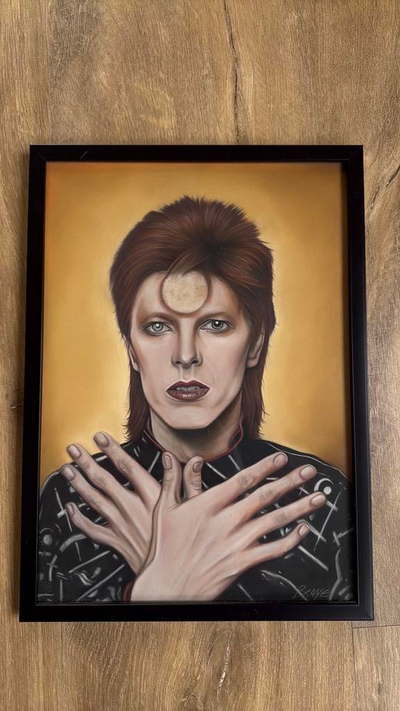 Tekening david bowie, Antiek en Kunst, Ophalen of Verzenden