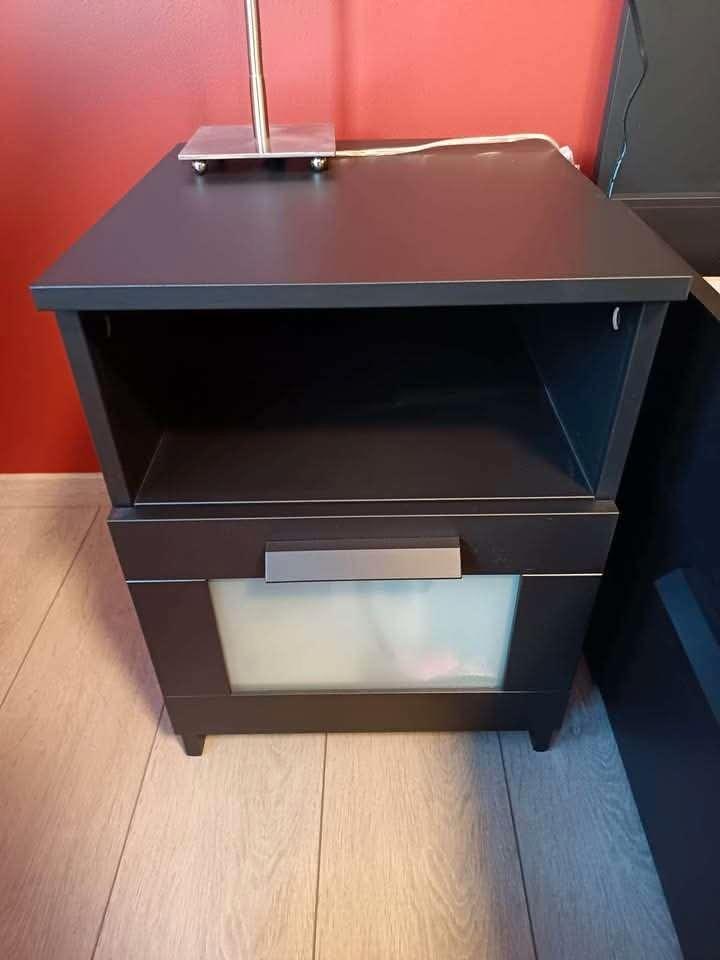 Slaapkamer, Huis en Inrichting, Slaapkamer | Bedden, Zo goed als nieuw, Tweepersoons, 160 cm, 200 cm, Hout, Zwart, Ophalen