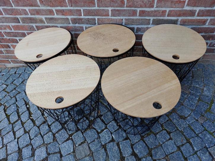 IKEA bijzettafeltje KVISTBRO, Huis en Inrichting, Tafels | Bijzettafels, Zo goed als nieuw, Rond, Minder dan 45 cm, Minder dan 55 cm