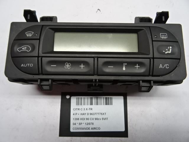 PANNEAU DE COMMANDE CLIMATISATION C3 (FC / FL / FT), Citroën, Mevr. I. Hauben, Utilisé, Rue de l'Espoir 34 34
4030  GRIVEGNÉE, BE