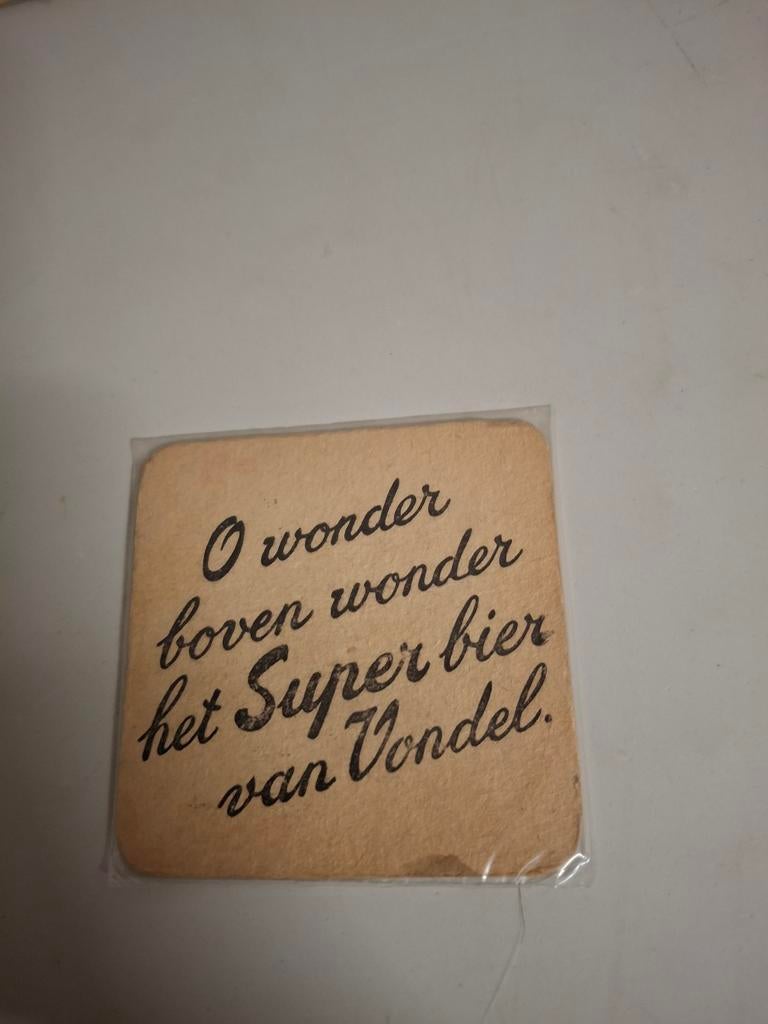 Oud bierviltje vondel meulebeke, Ophalen of Verzenden