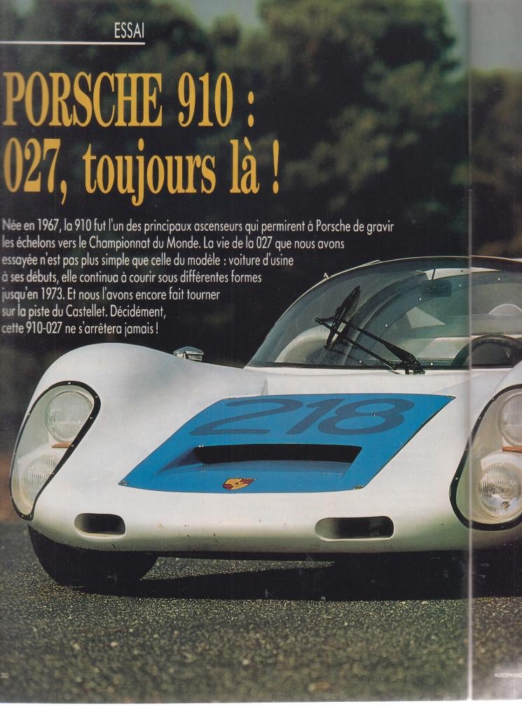 Porsche 910 voiture de compétition collection, Livres, Autos | Brochures & Magazines, Utilisé, Porsche, Envoi
