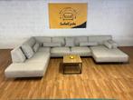 Ruime grijze U-zetel – Comfort & gezelligheid - SofaCycle, Huis en Inrichting, Ophalen of Verzenden, Zo goed als nieuw, Stof