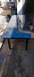 Imitatie marmeren keukentafel plus 4 stoelen, 50 tot 100 cm, Overige materialen, 150 tot 200 cm, Gebruikt