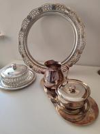 Plateau en argent Beurrier signé PM argenté, Enlèvement ou Envoi, Argent