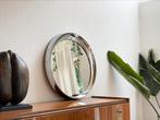 Vintage space-age spiegel, chroom, Ophalen, Rond