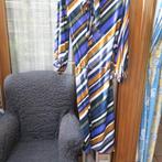 Maxikleedje schuine strepen paars groen kant Julia June mt42, Enlèvement ou Envoi, Autres couleurs, Julia June, Sous le genou