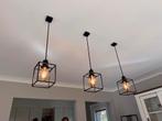 Zwarte hanglampen 3 stuks, merk Atmooz, Huis en Inrichting, Ophalen of Verzenden, Zo goed als nieuw