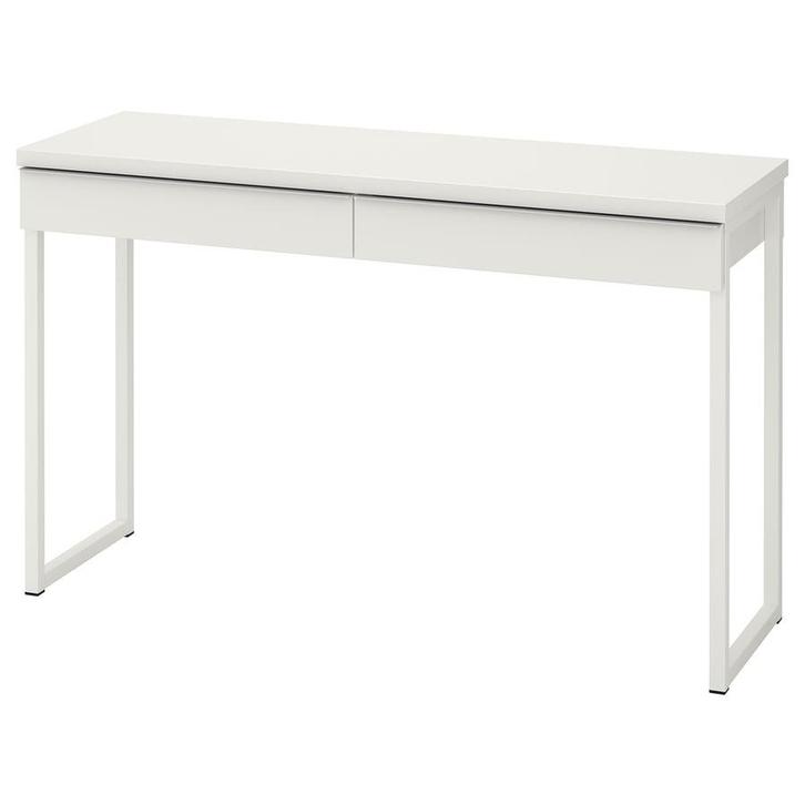 Table de bureau blanche brillante Ikea, Maison & Meubles, Bureaux, Comme neuf, Bureau, Enlèvement