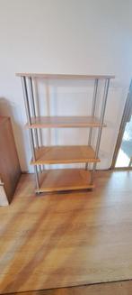 Stevig, houten rek met 4 legplanken, Ophalen