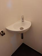 Wastafel hoekmodel (Villeroy & Boch) - volledige set, Ophalen, Gebruikt, Chroom, Wastafel