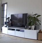 IKEA BESTÅ tv-meubel – 240 cm – wit – push-to-open, Huis en Inrichting, Ophalen, Gebruikt, Overige materialen, 200 cm of meer