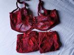 Empreinte setje rood slip (nieuw!) en bh (gedragen)., Kleding | Dames, Ondergoed en Lingerie, Empreinte, Ophalen of Verzenden