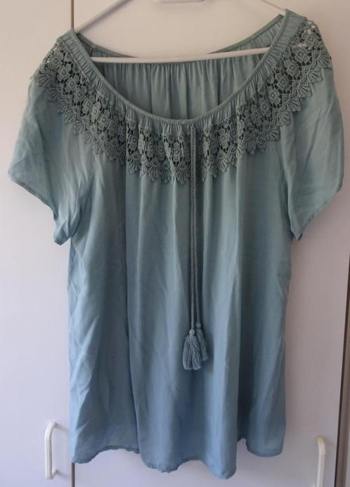 Lichtgroene tuniek, Kleding | Dames, Blouses en Tunieken, Gedragen, Maat 42/44 (L), Groen, Ophalen of Verzenden