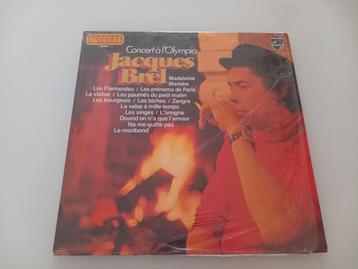 Vinyle LP Jacques Brel Concert à l'Olympia Chanson Pop 