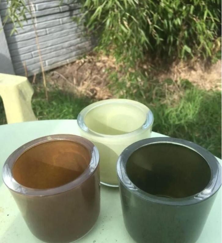 Set van 3 glazen, groene, grote theelichthouders, Huis en Inrichting, Woonaccessoires | Kandelaars en Kaarsen, Nieuw, Kandelaar