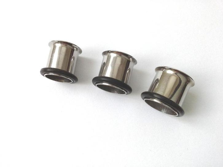 3 tunnels acier chirurgical pour piercings jamais utilisés, Handtassen en Accessoires, Piercings, Nieuw, Staal, Ophalen of Verzenden