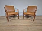 France en Son - Senator Chairs - Midcentury - Ole Wanscher, Huis en Inrichting, Stoelen, Twee, Bruin, Hout, Ophalen of Verzenden