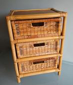 Vintage rotan ladenkastje., Huis en Inrichting, Ophalen, Gebruikt
