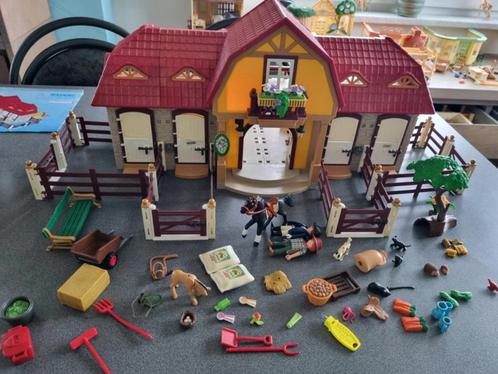 Playmobil 5221 grote paardenranch + 5223 paardentrailer, Kinderen en Baby's, Speelgoed | Playmobil, Gebruikt, Complete set, Ophalen of Verzenden