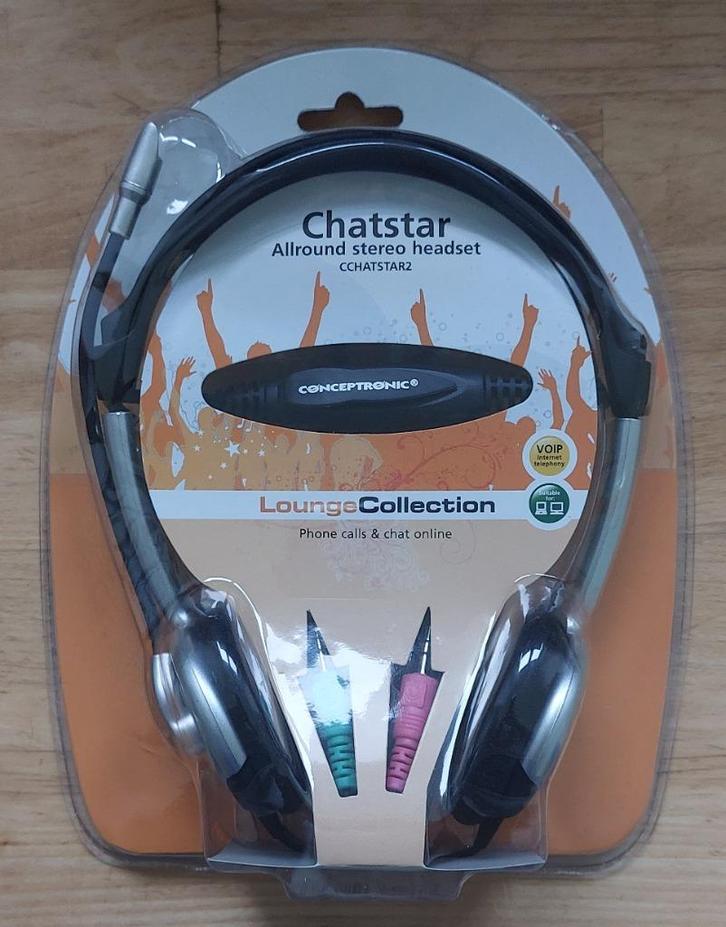 Koptelefoon en bekabelde microfoon 2 aansluitingen met USB N, Computers en Software, Headsets, Nieuw, Over-ear, Bedraad, Inklapbare microfoon