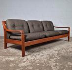 Vintage jaren 60 Deense 3-zits bank, sofa, lounge teak 60's, Maison & Meubles, Comme neuf, Banc droit, Glostrup, Dyrlund, Ole Wanscher, Arne Wahl, juul kristensen