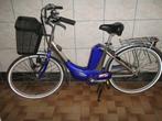 Electrische fiets in hoog blauwe kleur met vier versnellinge, Enlèvement