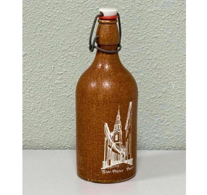 Support de carafe, bouteille bière grès Saint Peter Puurs, Collections, Marques de bière, Comme neuf, Bouteille(s), Enlèvement ou Envoi