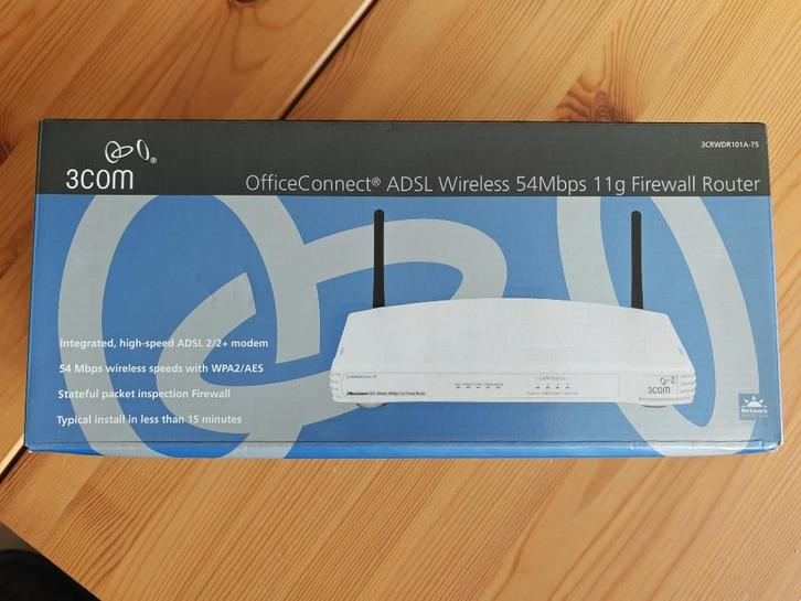 Modem-routeur Wi-Fi 3Com ADSL 2/2+, Computers en Software, Routers en Modems, Gebruikt, Router, Ophalen of Verzenden