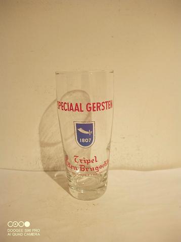Oud bierglas Speciaal Gersten Tripel Ouden Brugsche  beschikbaar voor biedingen
