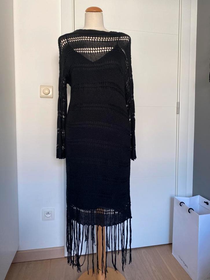 Jurk en onderjurk maat 36/38, Kleding | Dames, Jurken, Zo goed als nieuw, Zwart, Ophalen of Verzenden