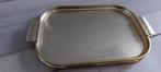 Dienblad van goudkleurig metaal. Manchester 4 zonder zorgen., Huis en Inrichting, Woonaccessoires | Dienbladen, Ophalen of Verzenden